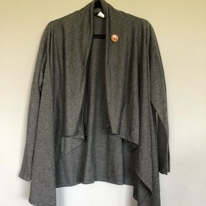 Bobeau One-Button Wrap Cardigan Sweater